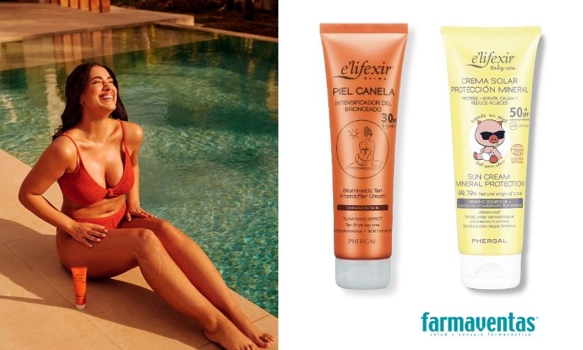E’lifexir Piel Canela SPF 30 y E’lifexir Baby Care Crema Solar SPF 50+